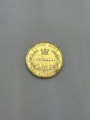 A Full Sovereign Coin Queen Victoria 1860 Sydney Mint Australia 22ct 8g