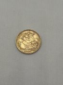 A 1/2 Sovereign Coin King George V 1914 22ct Gold 4g