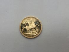 A Queen Elizabeth II 1991 Proof Gold Double Sovereign Coin 22ct 16g