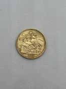 A Full Sovereign Coin Queen Victoria 1872 22ct 8g