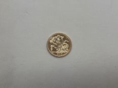 A 1/2 Sovereign Coin Queen Elizabeth II 2019 22ct Gold 4g