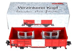Märklin offener Güterwagen ”Museum 2020” 58007, Spur 1, rotbraun/silber, Alterungsspuren, L 31,5,