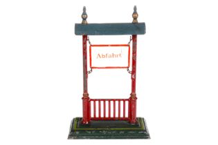 Märklin Abfahrt/Ankunft-Ständer 2167, uralt, HL, LS und gealterter Lack, H 18, Z 3