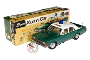 Schuco Electro Alarm-Car 5340, grün/weiß, mit Beschreibung und Fernsteuerung, LS und