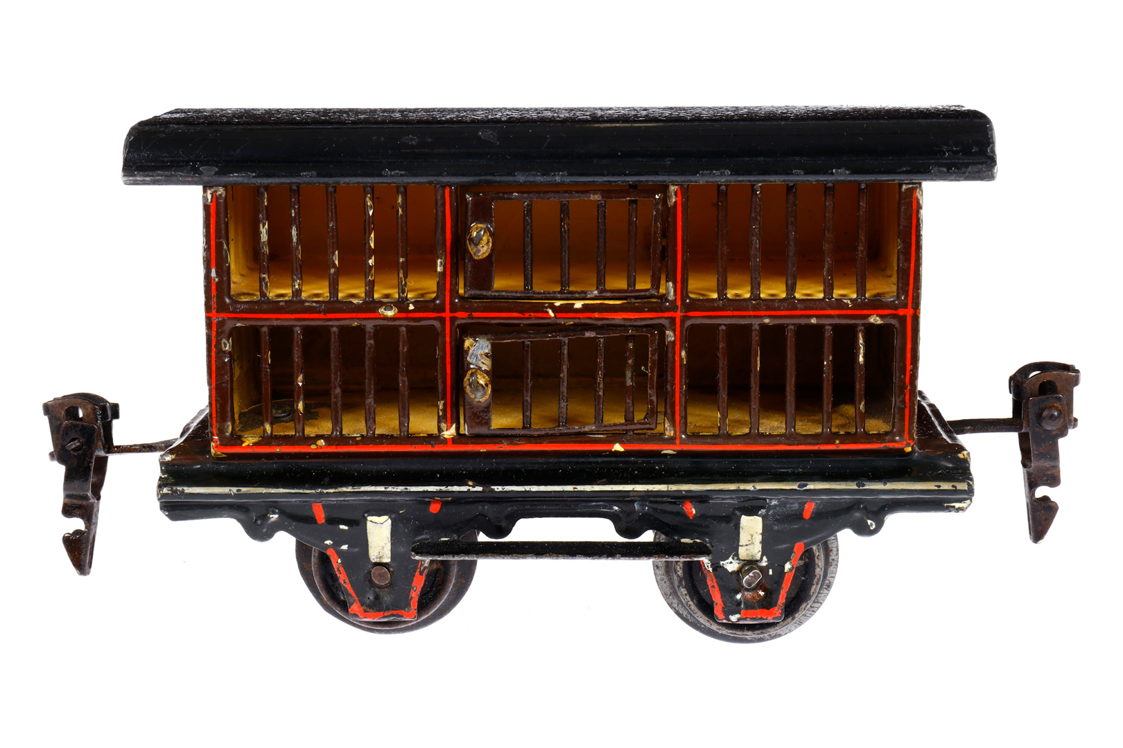 Märklin Kleintierwagen 1911, Spur 0, uralt, HL, mit 1 ST und 2 LT (Arretierungen fehlen), kleine