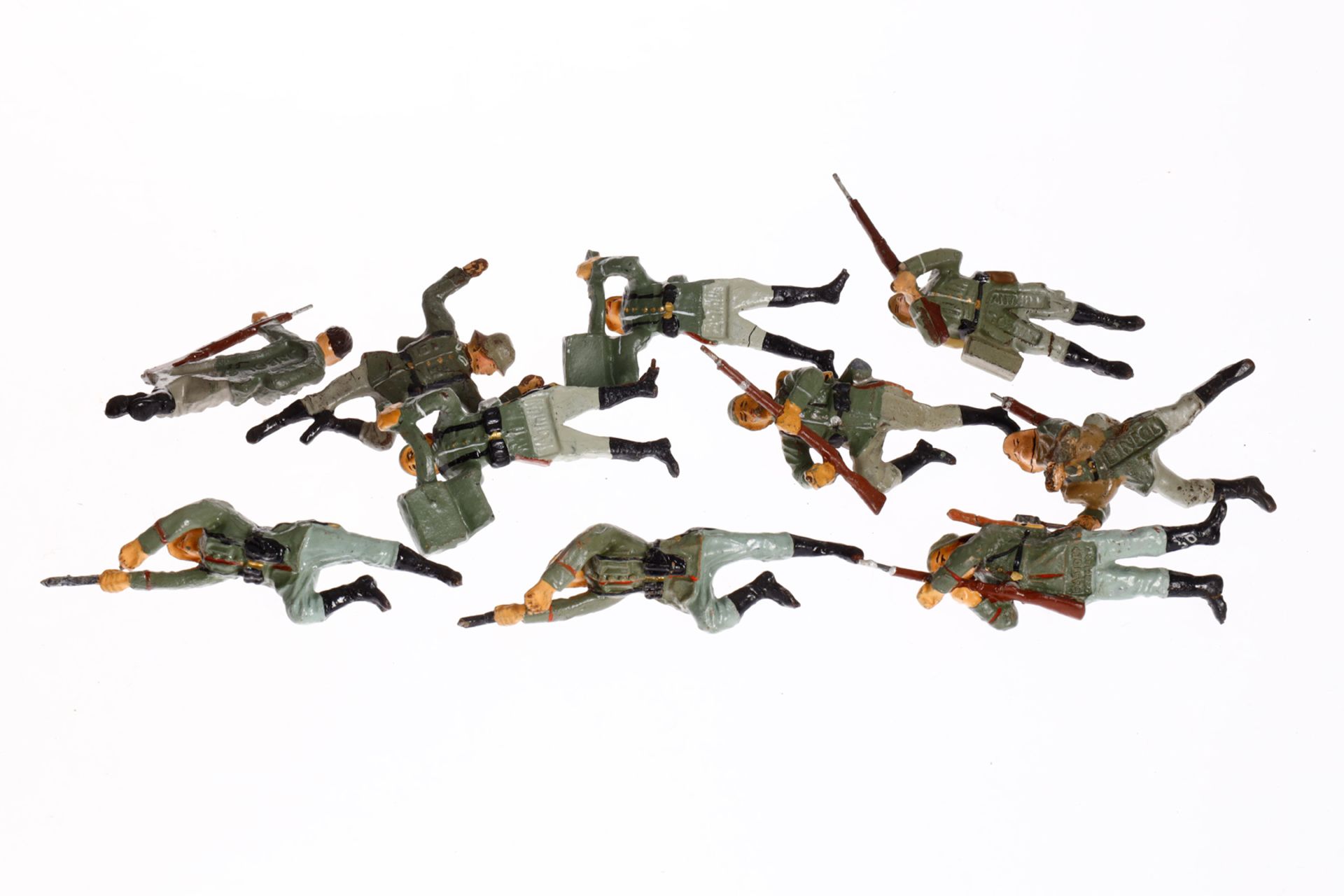 10 Elastolin/Lineol Soldaten, Masse, HL, liegend, LS, Z 3 - Bild 2 aus 2