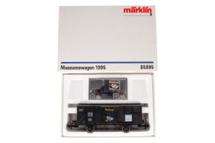 Märklin ged. Güterwagen ”Museum 1995” 85895, Spur 1, schwarz, Alterungsspuren, L 30, OK, Z 2