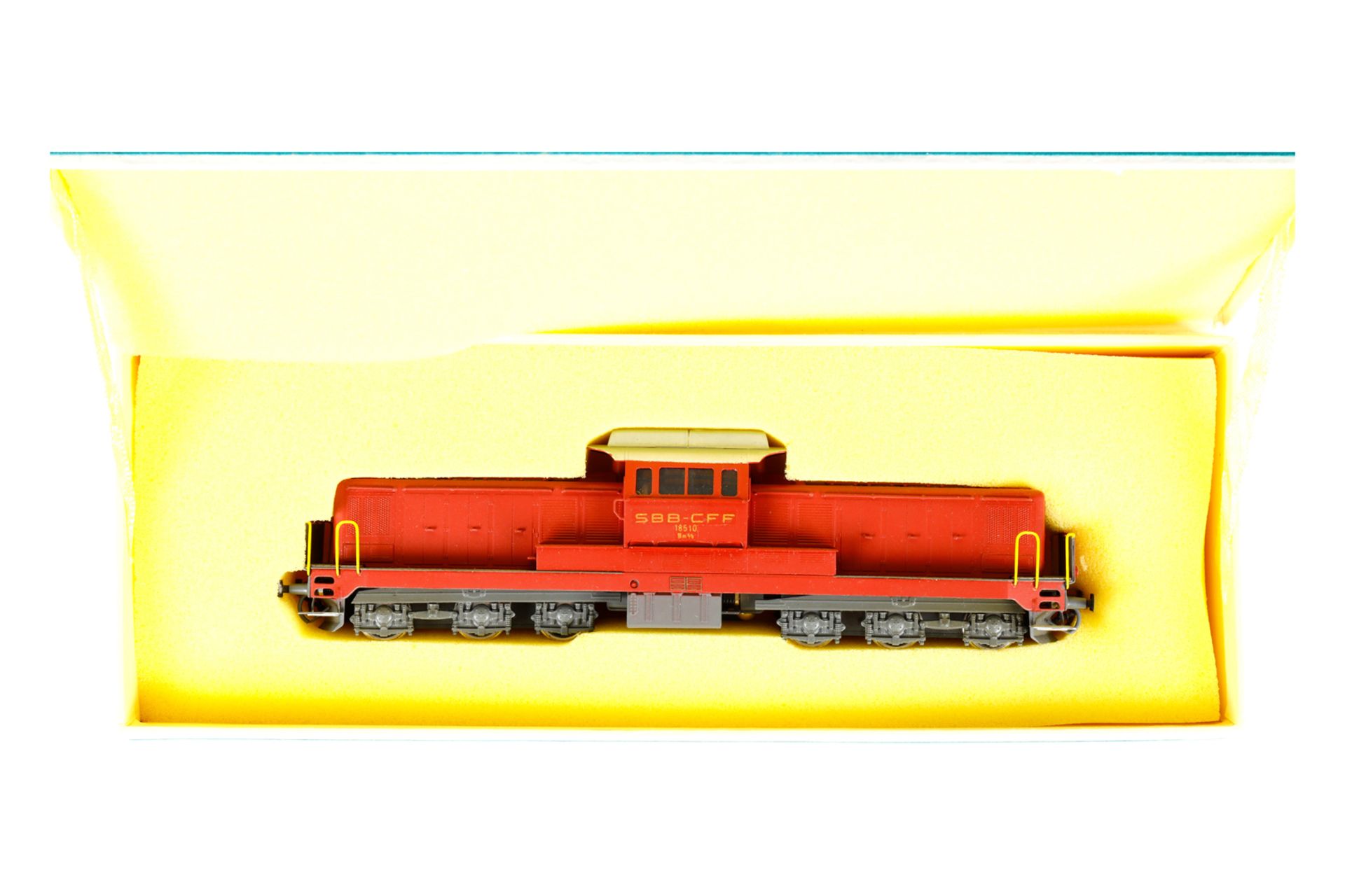 Fulgurex Diesellok ”18510”, Spur H0, 2-Leiter, braun, Alterungsspuren, OK, Z 3