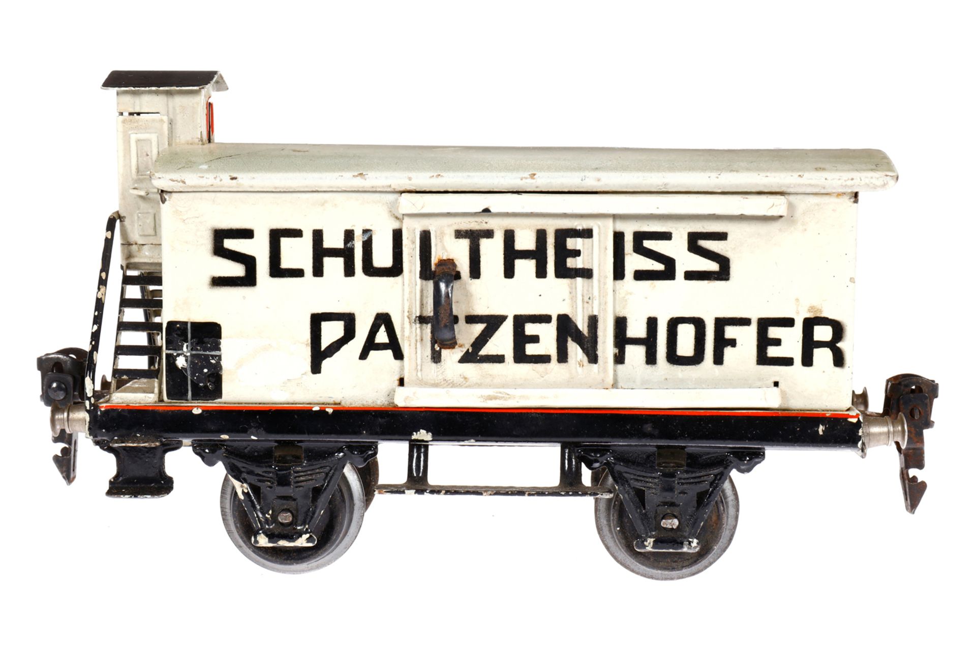 Märklin Schultheiss-Patzenhofer Bierwagen 1988, Spur 0, HL, mit BRHh und 2 ST, LS und gealterter