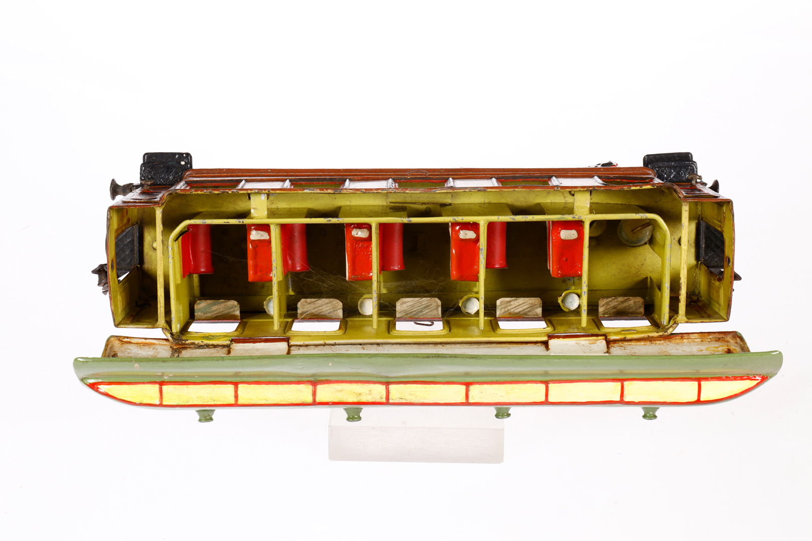 Märklin Mitropa Schlafwagen 1843, Spur 1, uralt, HL, mit Inneneinrichtung und 4 AT, tw - Image 5 of 5