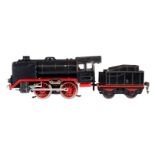 Märklin B-Dampflok R 66/12910, Spur 0, elektr., schwarz, mit Tender, gW und 2 el. bel.