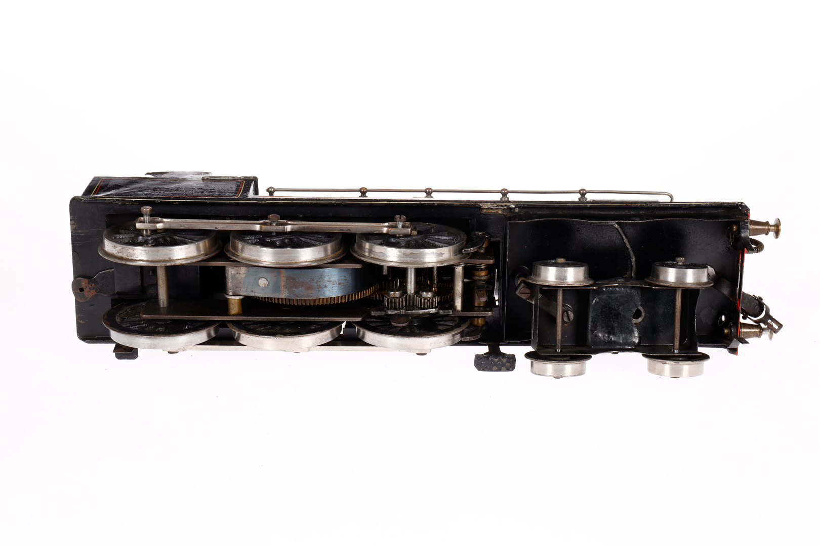 Märklin engl. 2-C Dampflok G 1021 LNWR, Spur 1, Uhrwerk intakt, schwarz, mit 1 imit. Stirnlampe (2 - Image 4 of 4