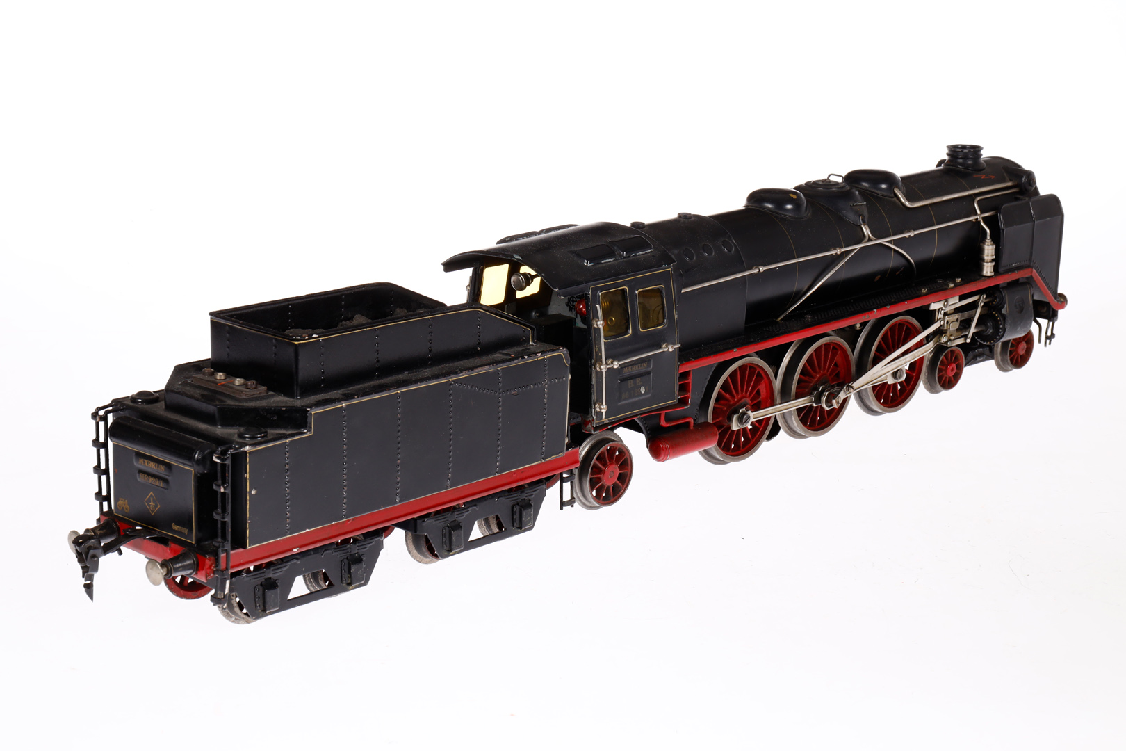 Märklin 2-C-1 Dampflok HR 66/12921, Spur 1, elektr., schwarz, mit Tender, Führerstandsbeleuchtung, - Image 3 of 5