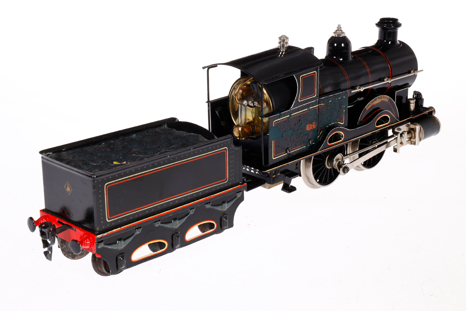 Märklin engl. B-Dampflok ”George the Fifth”, Spur 1, spiritusbetrieben, schwarz, mit Tender, Brenner - Image 3 of 4