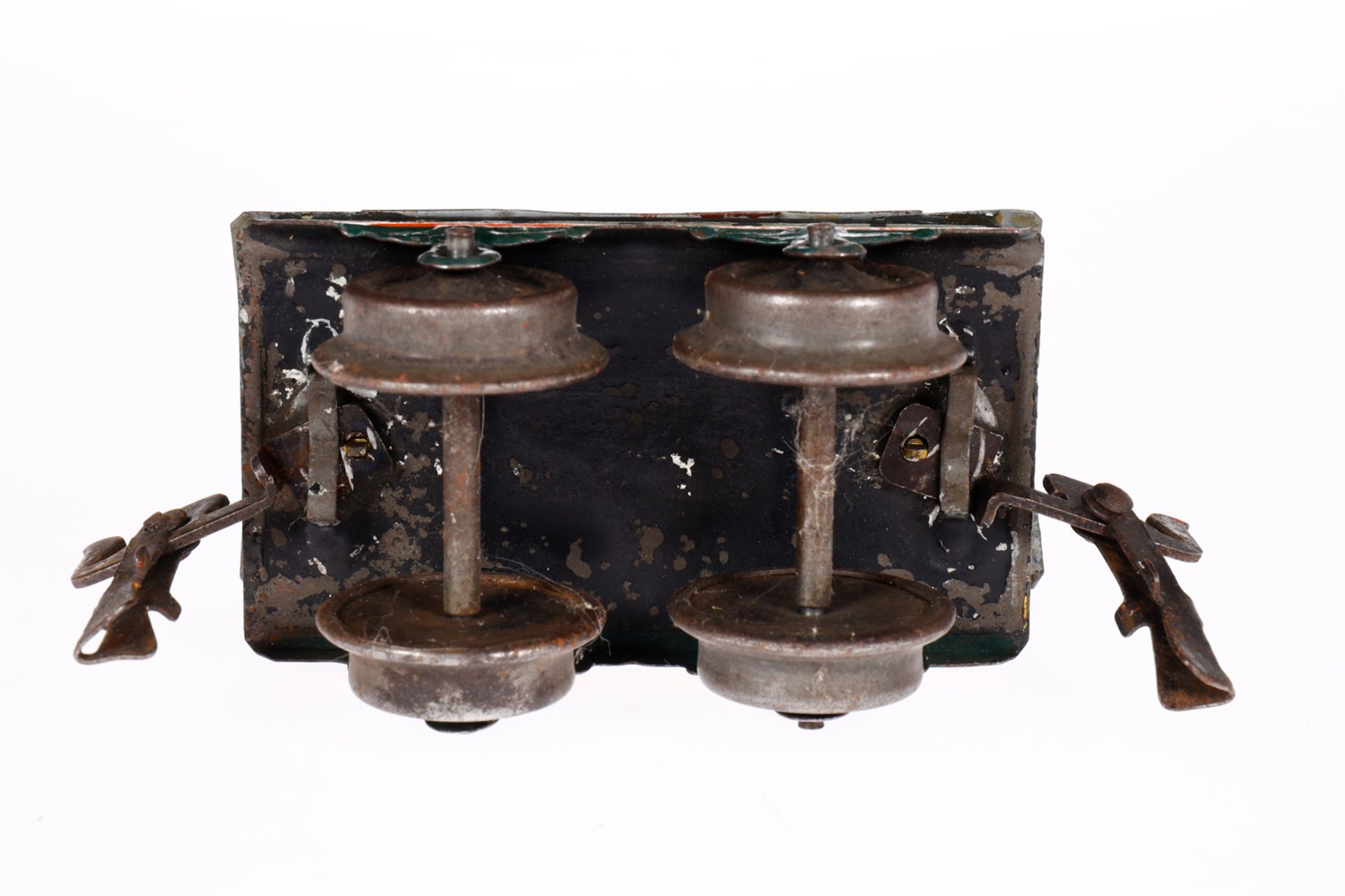 Märklin Zementwagen 1815, Spur 0, uralt, HL, mit 2 Klappdeckeln, LS und gealterter Lack, L 8, - Bild 4 aus 4