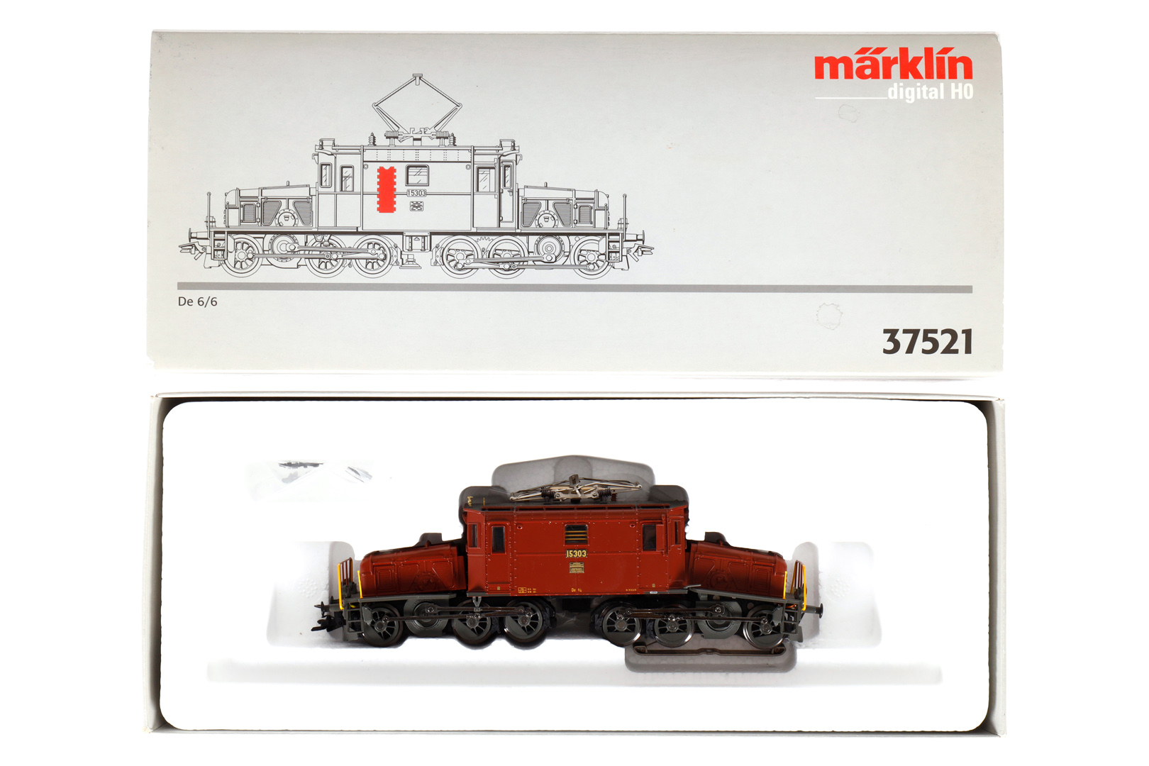 Märklin Digital E-Lok ”15303” 37521, Spur H0, braun, Alterungsspuren, im leicht besch. OK, Z 2