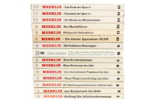 15 Märklin-Bücher ”Technisches...”, Band 1-15, 5 im Schuber, Alterungsspuren