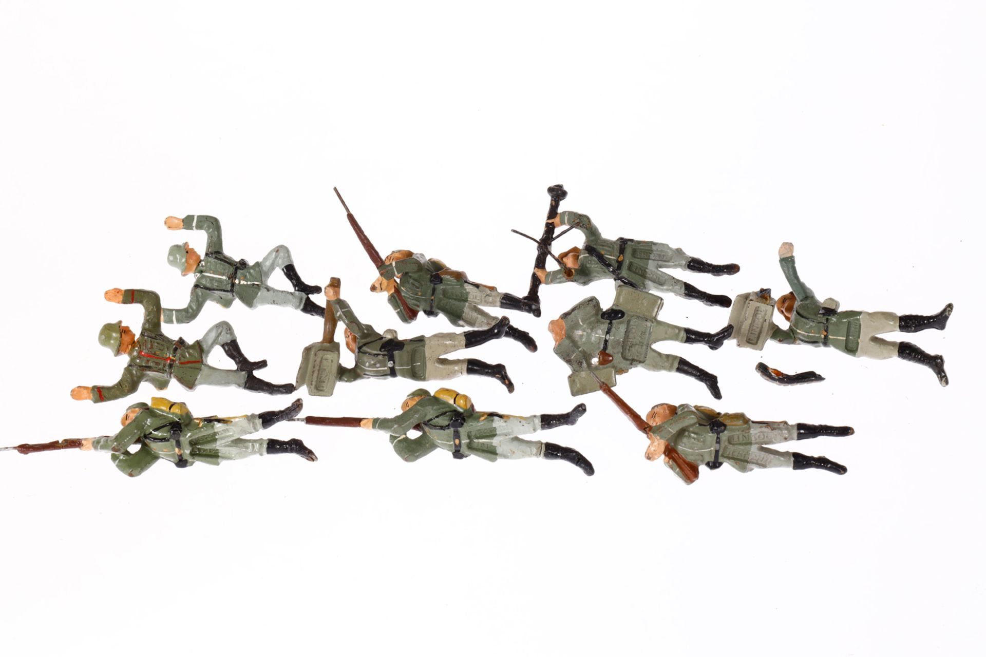 10 Lineol/Elastolin Soldaten, Masse, HL, liegend, LS, Z 3 - Bild 2 aus 2