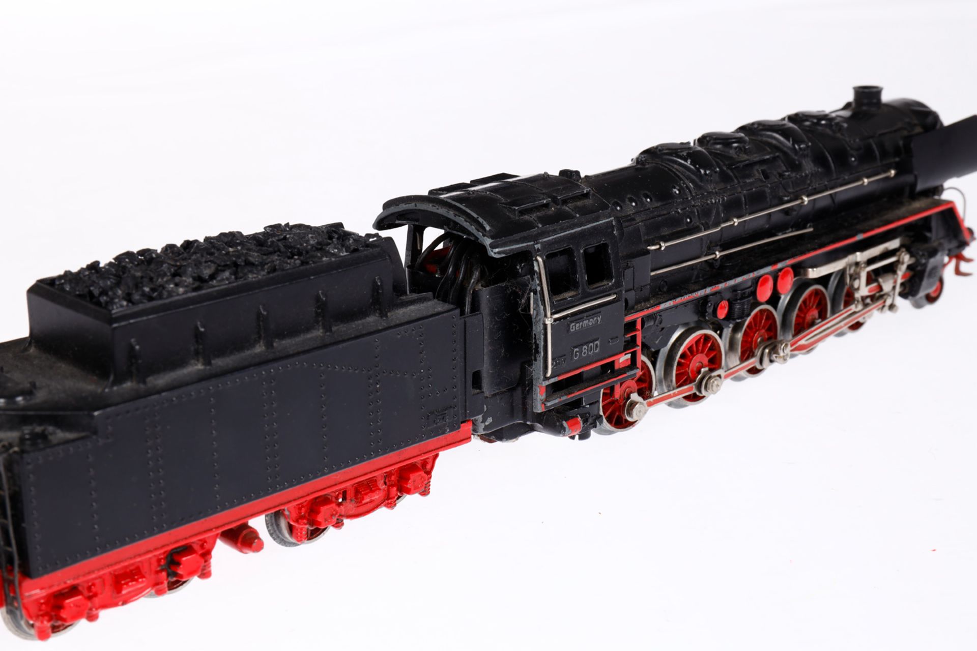 Märklin 1-E Schlepptenderlok G 800, Spur H0, Guss, schwarz, mit 2 el. bel. Stirnlampen, LS und - Bild 3 aus 3