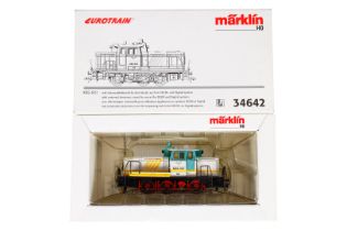 Märklin Diesellok ”KEG 021” 34642, Spur H0, beige/türkis/gelb, Alterungsspuren, OK, Z 2