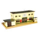 Märklin Bahnhof 2002, HL, mit Bahnsteigsperre und Güterschuppen, LS/RS, gealterter Lack, L 48, Z 3