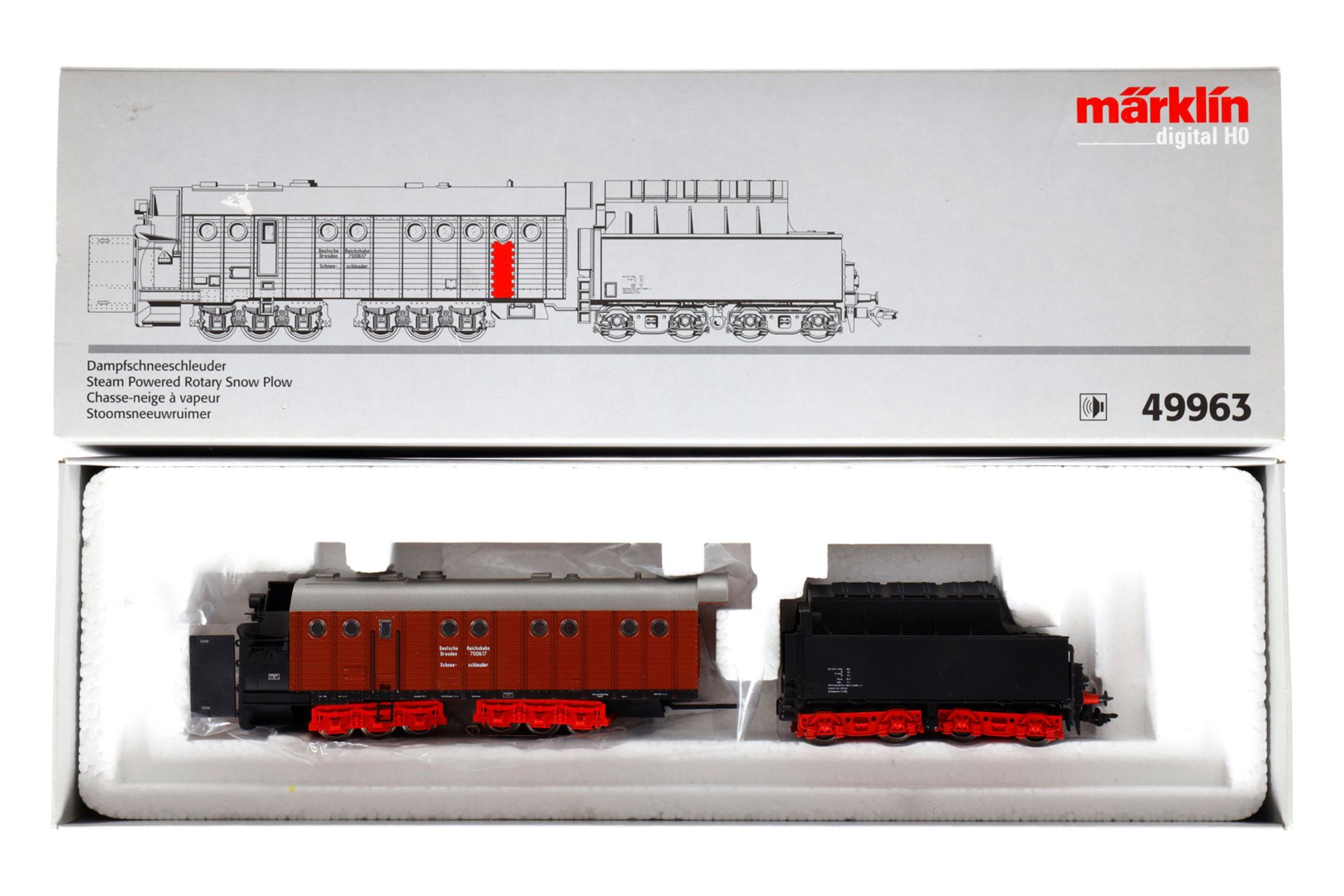 Märklin Digital Dampfschleuderwagen 49963, Spur H0, braun/schwarz, Alterungsspuren, OK, Z 2