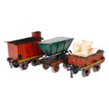 3 versch. Märklin Güterwagen, Spur 1, HL und ÜL, Z 4