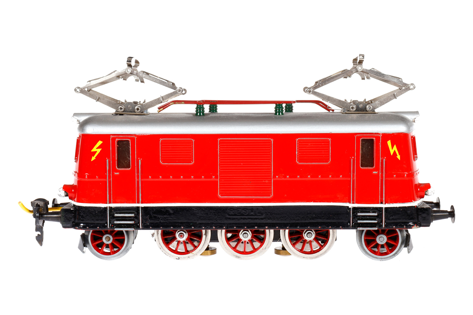 Resal 1-C-1 E-Lok 7856, Spur 0, elektr., rot, mit je 3 el. bel. Stirnlampen, LS und Alterungsspuren,