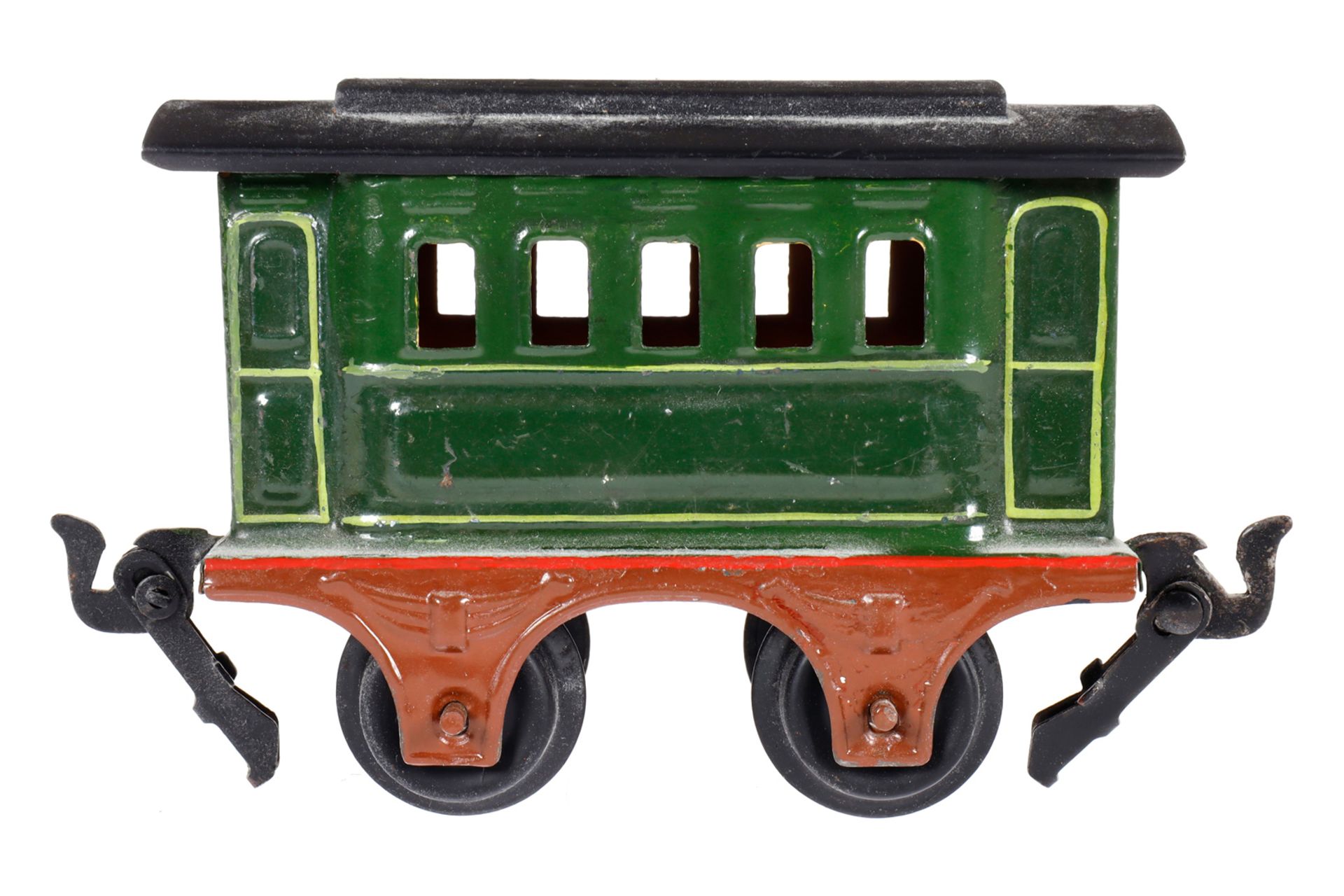 Märklin Personenwagen, Spur 0, HL, Dach ersetzt, tw rest., L 9,5, Z 4