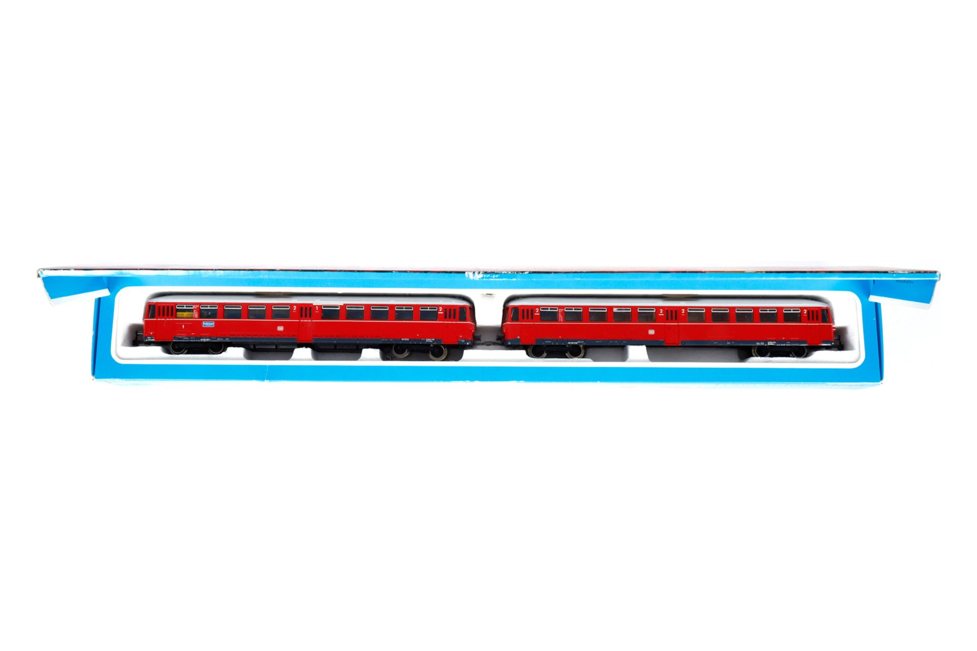 Märklin Triebwagenzug 3076, Spur H0, rot, 2-teilig, Alterungsspuren, OK, Z 3