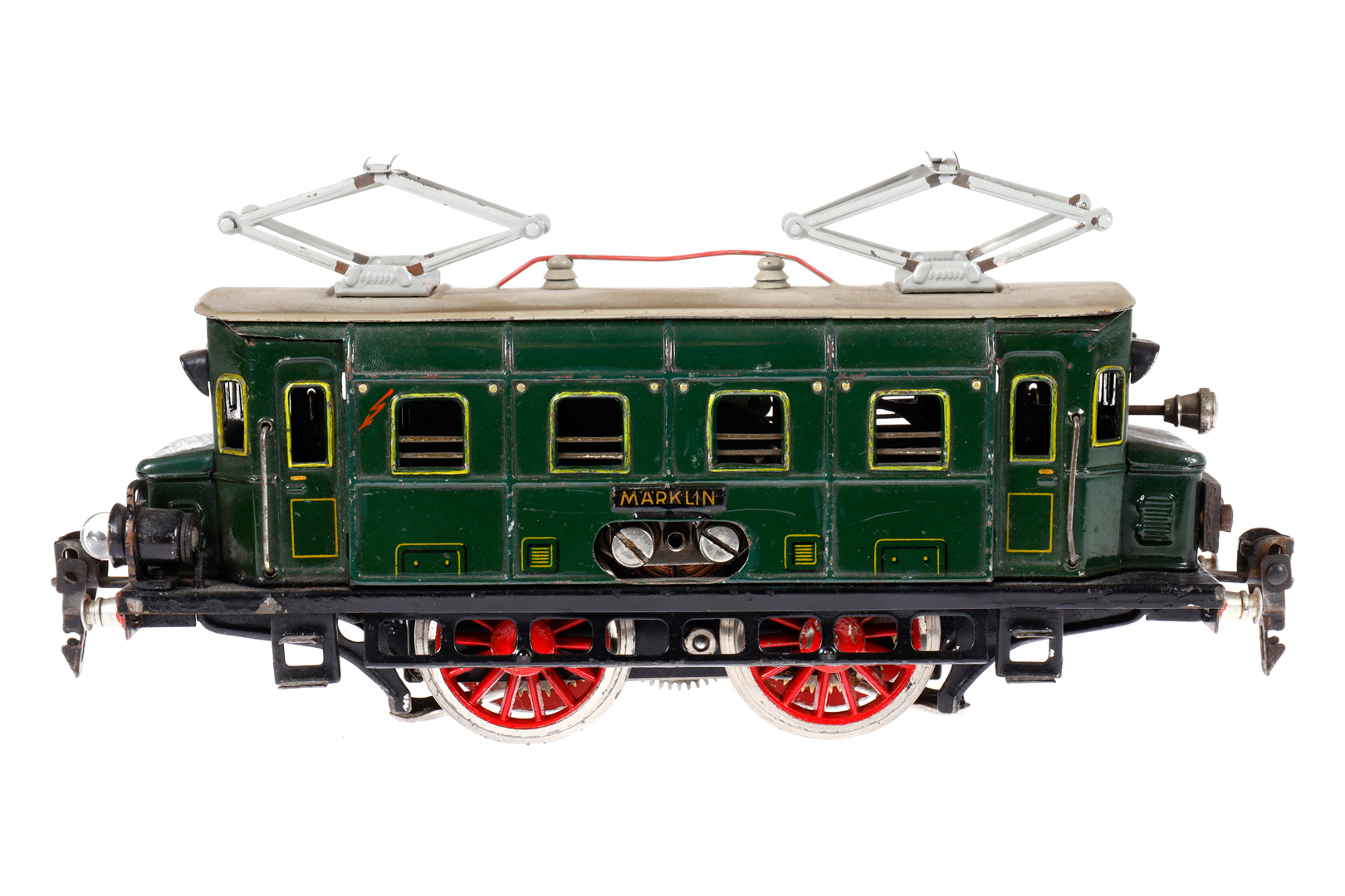 Märklin E-Lok RS 66/12910, Spur 0, elektr., grün, mit 2 el. bel. Stirnlampen, Dach und 1 Nasenvorbau