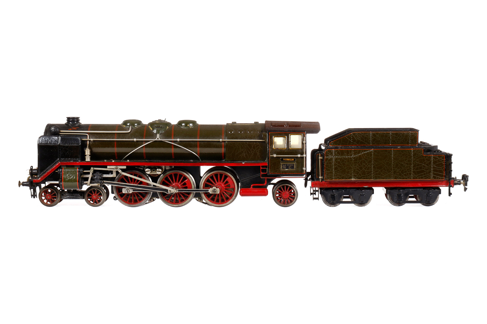 Märklin 2-C-1 Dampflok HR 66/12921, Spur 1, elektr., olivgrün/schwarz, mit Tender,