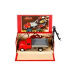 Schuco Elektro Construction Abschlepp-Auto 6070, rot/grau, mit Gestänge, Batteriefach und