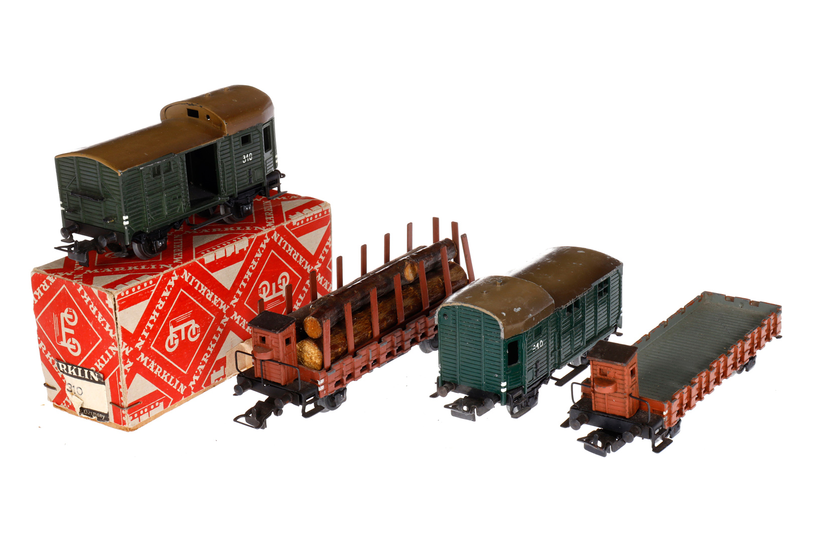 4 Märklin Güterwagen, Spur H0, Guss, LS, Z 3
