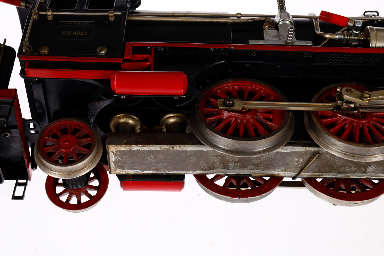 Märklin 2-C-1 Dampflok HR 4921, Spur 1, spiritusbetrieben, schwarz, mit Tender, Brenner, - Image 6 of 7