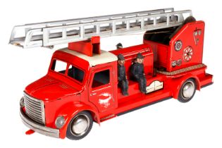 Hoch & Beckmann Feuerwehr, Blech, CL, batteriebetrieben, mit 4 Figuren, tw RS, LS und