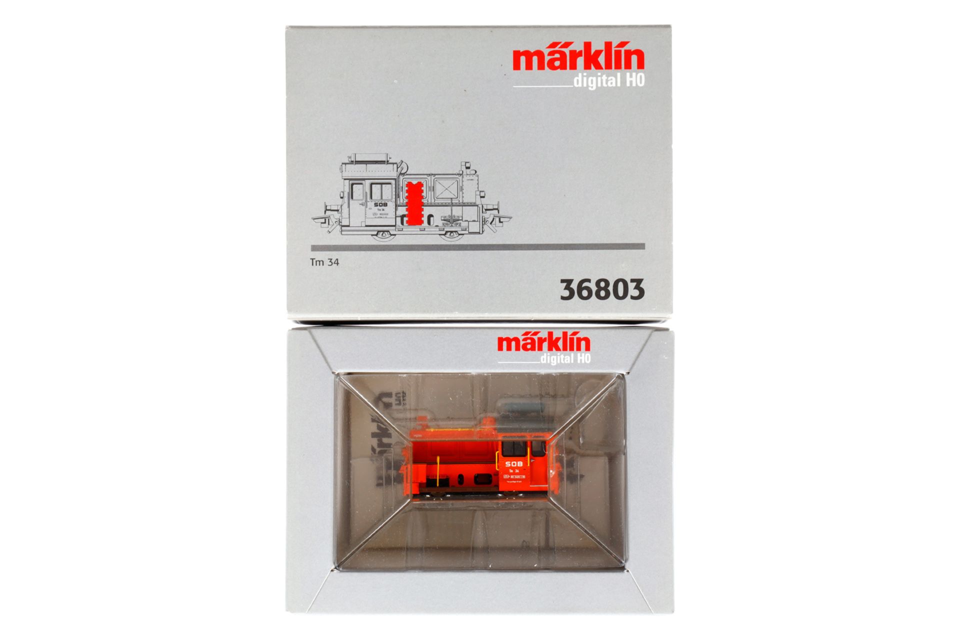 Märklin Digital Diesellok ”SOB” 36803, Spur H0, orange, Alterungsspuren, OK, Z 2