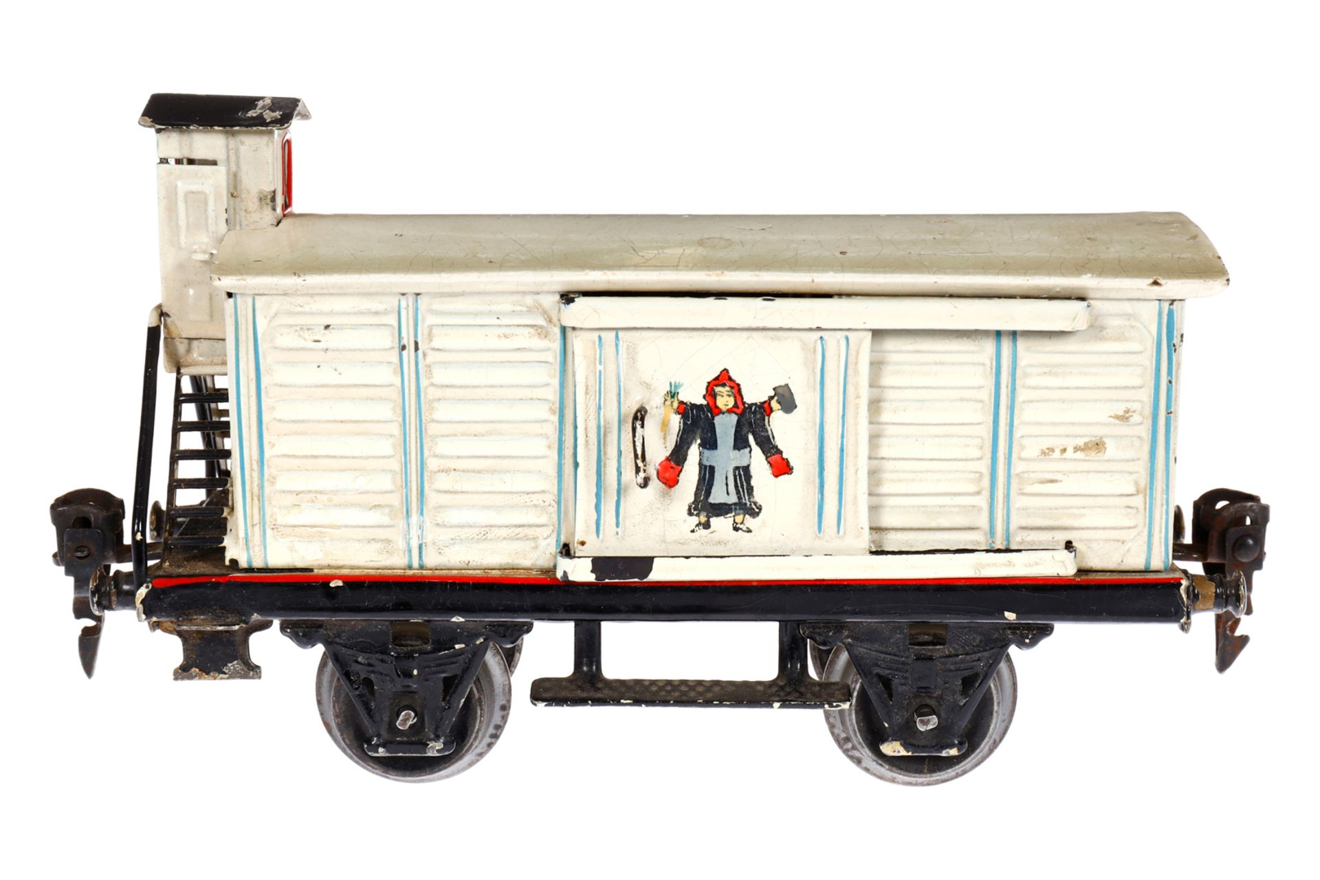 Märklin Münchner Kindl Bierwagen 1988, Spur 0, HL, mit BRHh und 2 ST, 2 Treppenstufen fehlen, LS und