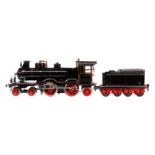 Märklin 2-B-1 Dampflok CEM 1021, Spur 1, uralt, Uhrwerk intakt, schwarz, mit Tender, 3 versch. imit.