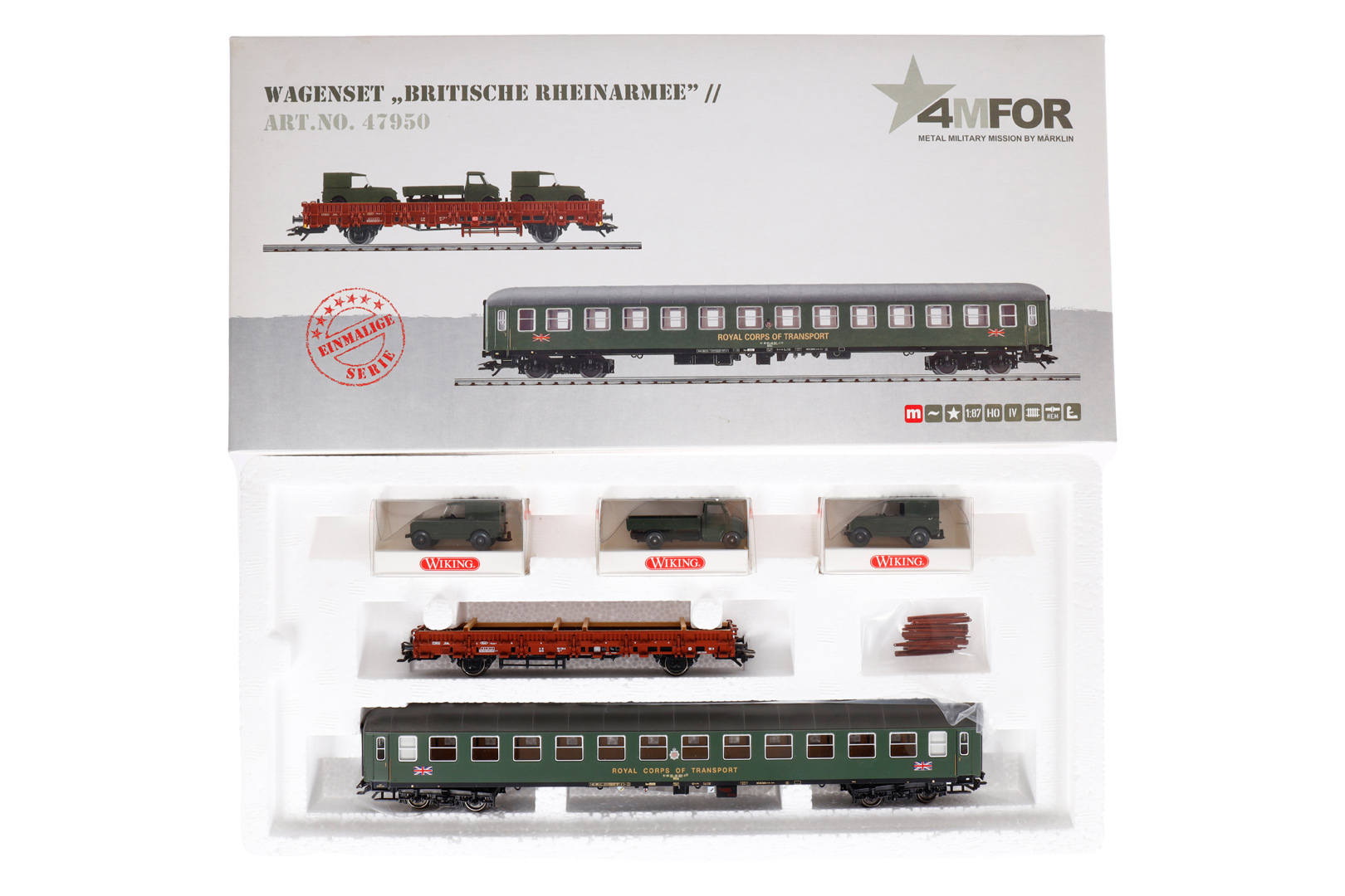 Märklin Wagen-Set ”Britische Rheinarmee” 47950, Spur H0, komplett, Alterungsspuren, OK, Z 2