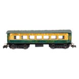 Märklin int. Pullmanwagen 349, Spur H0, Blech, creme/blau, mit Klauenkupplungen, LS und gealterter