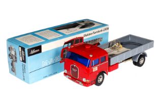 Schuco Elektro-Fernlenk-Lastwagen ”MAN” 5306, rot/grau, mit Anleitung, Draht und Fernlenkung, LS und