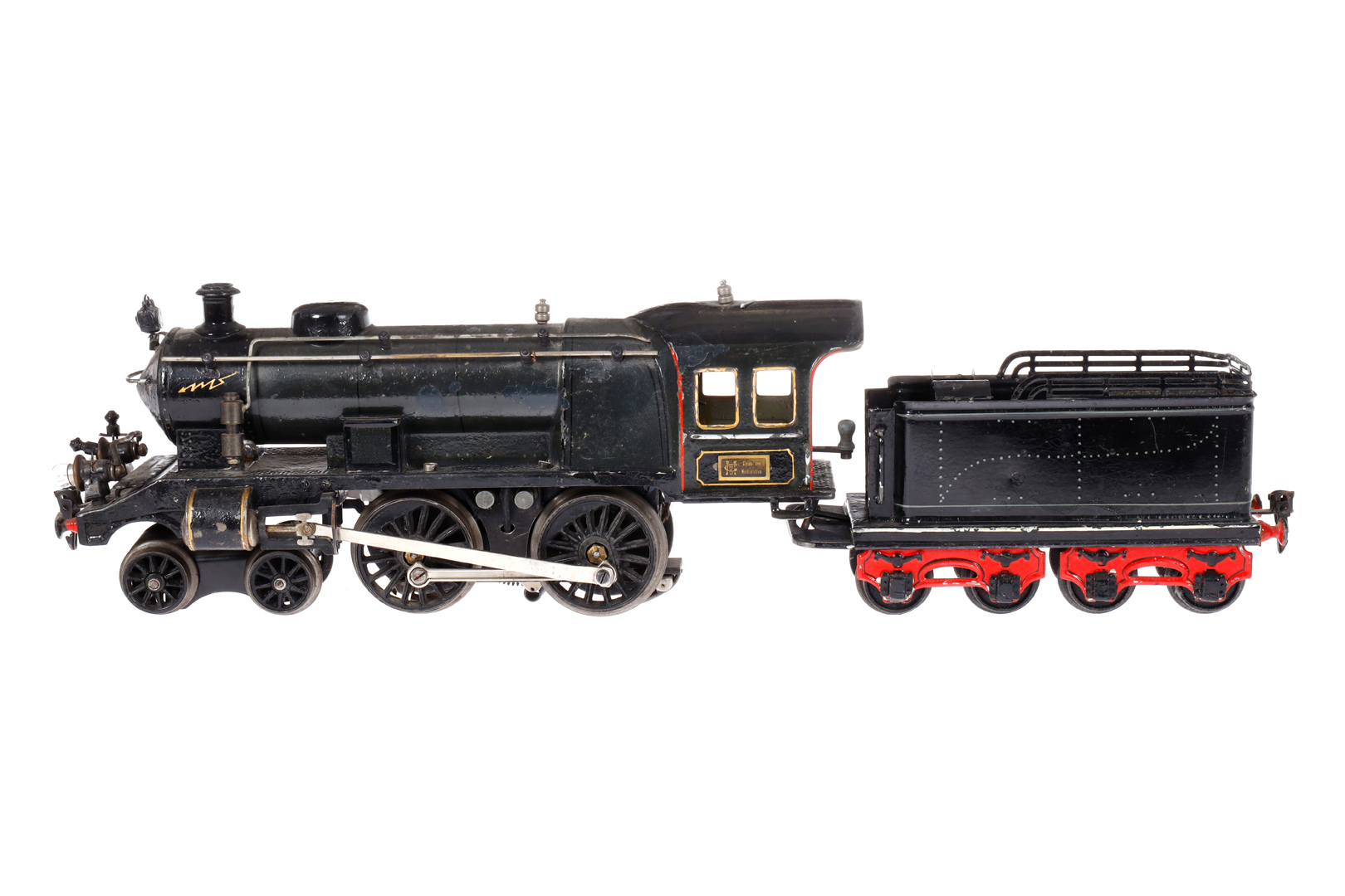 Märklin 2-B Dampflok EE 64/3021, Spur 1, Starkstrom, grau/schwarz, mit Tender, 1 imit. und 2 el.