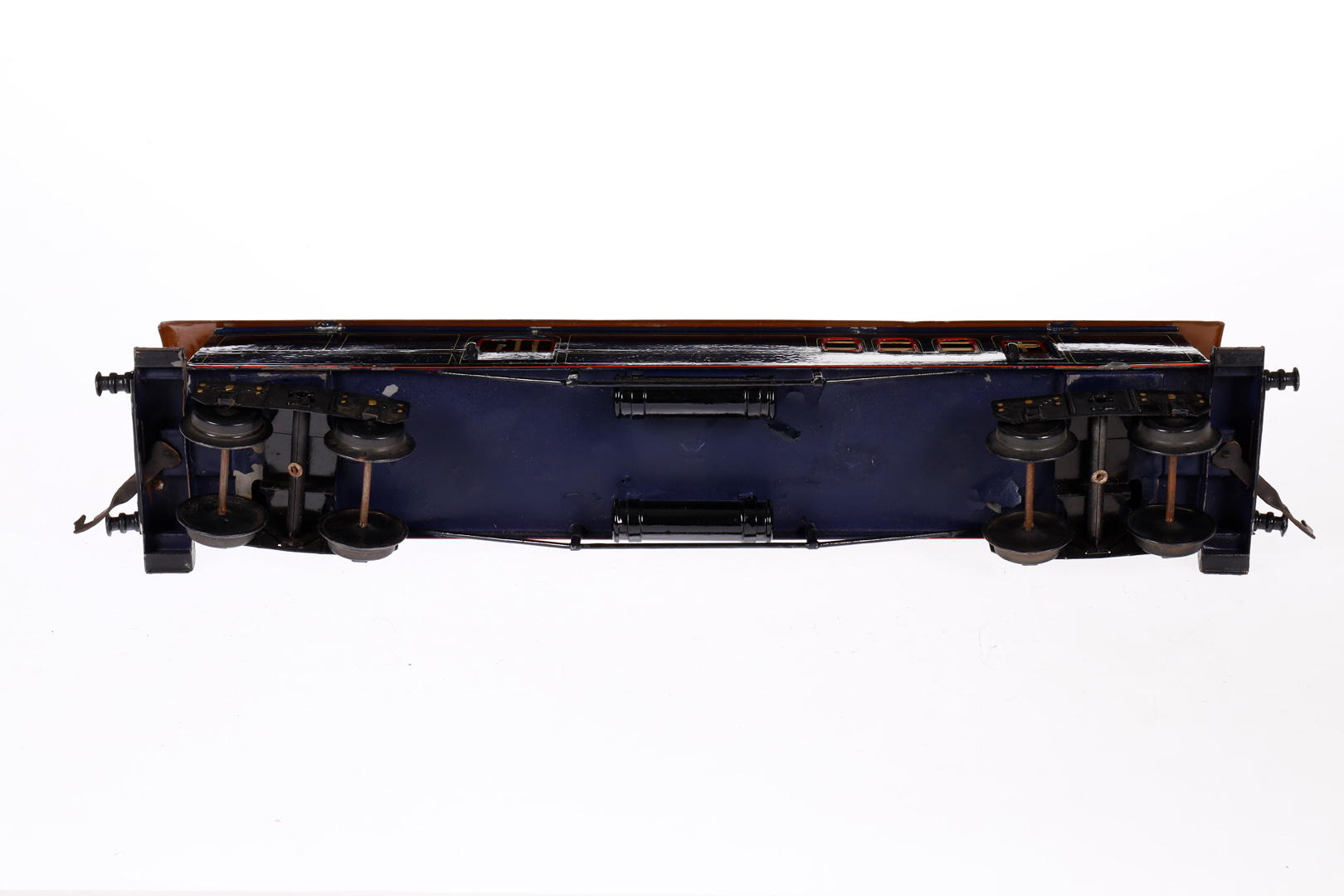 Bing Post/Gepäckwagen 10/540, Spur 1, blau, mit Diensteinrichtung, 2 AT und 4 ST, LS tw ausgeb., - Image 4 of 5