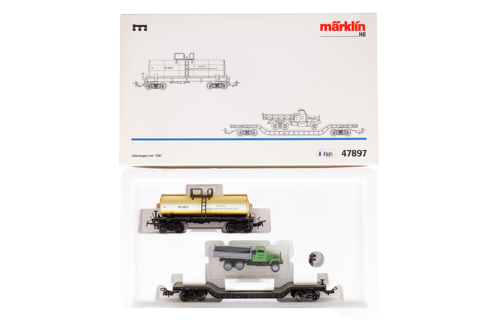 Märklin Güterwagen-Set ”SZD” 47897, Spur H0, komplett, Alterungsspuren, OK, Z 2