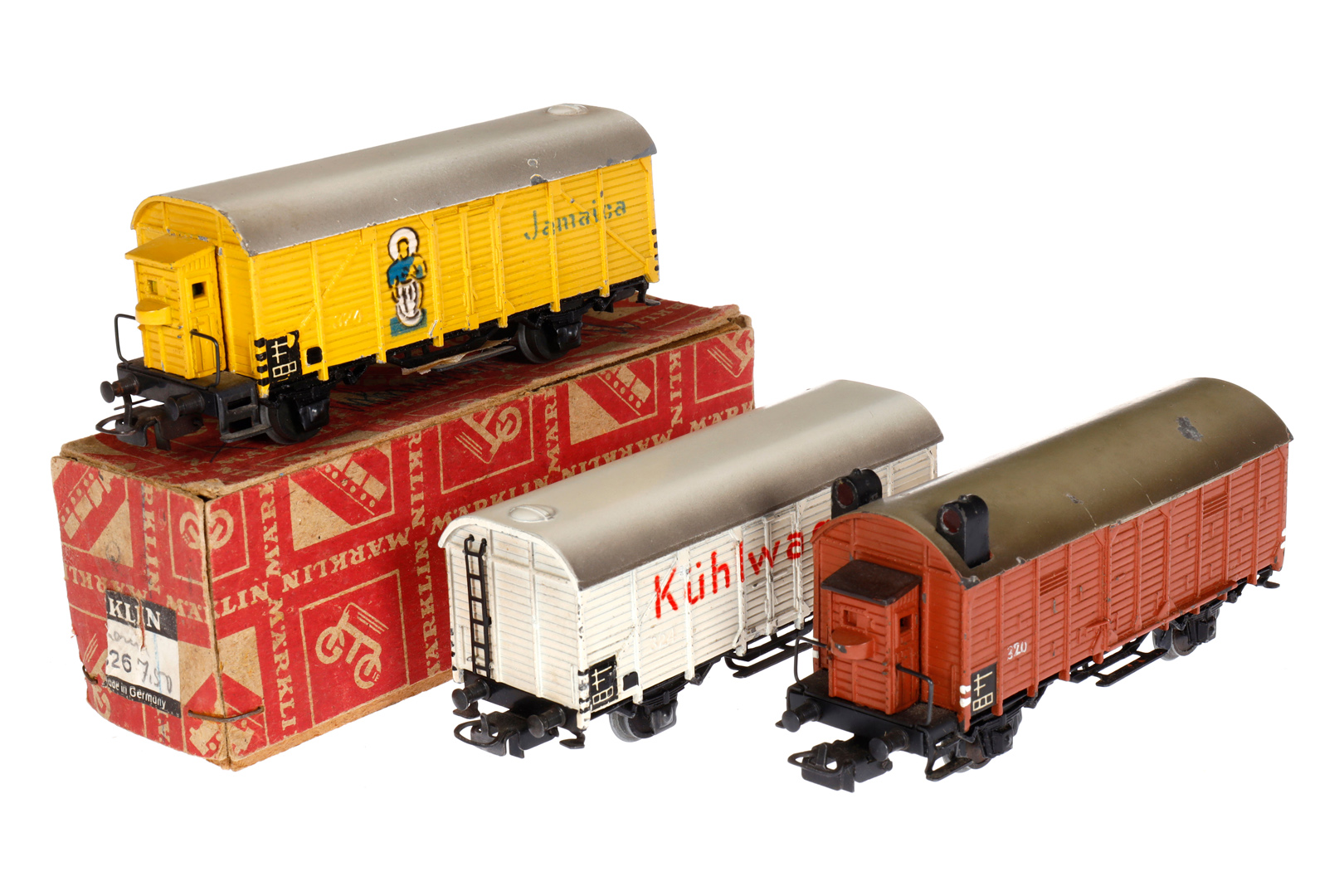 3 Märklin Güterwagen, Spur H0, Guss, LS, Z 3