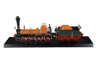 Märklin 2-B Schlepptenderlok ”Esslingen” 55520, Spur 1, elektr., grün/braun/schwarz, auf Sockel,