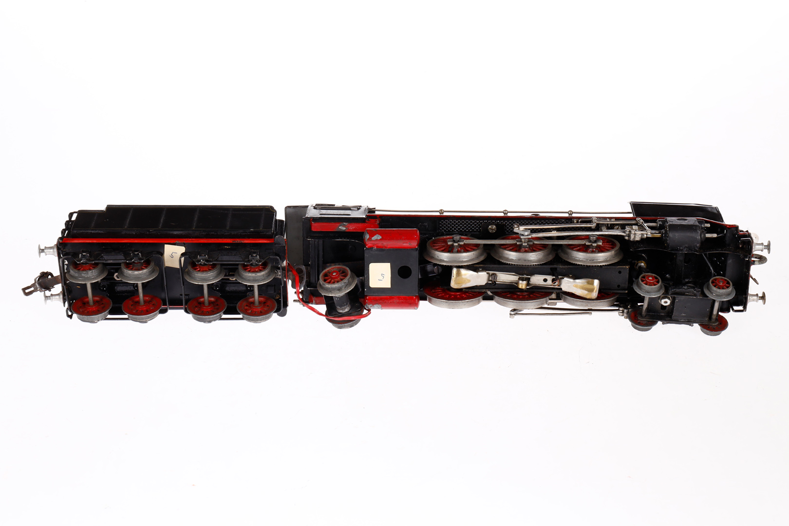 Märklin 2-C-1 Dampflok HR 70/12920, Spur 0, elektr., schwarz, mit Tender, Führerstandsbeleuchtung, - Image 4 of 4