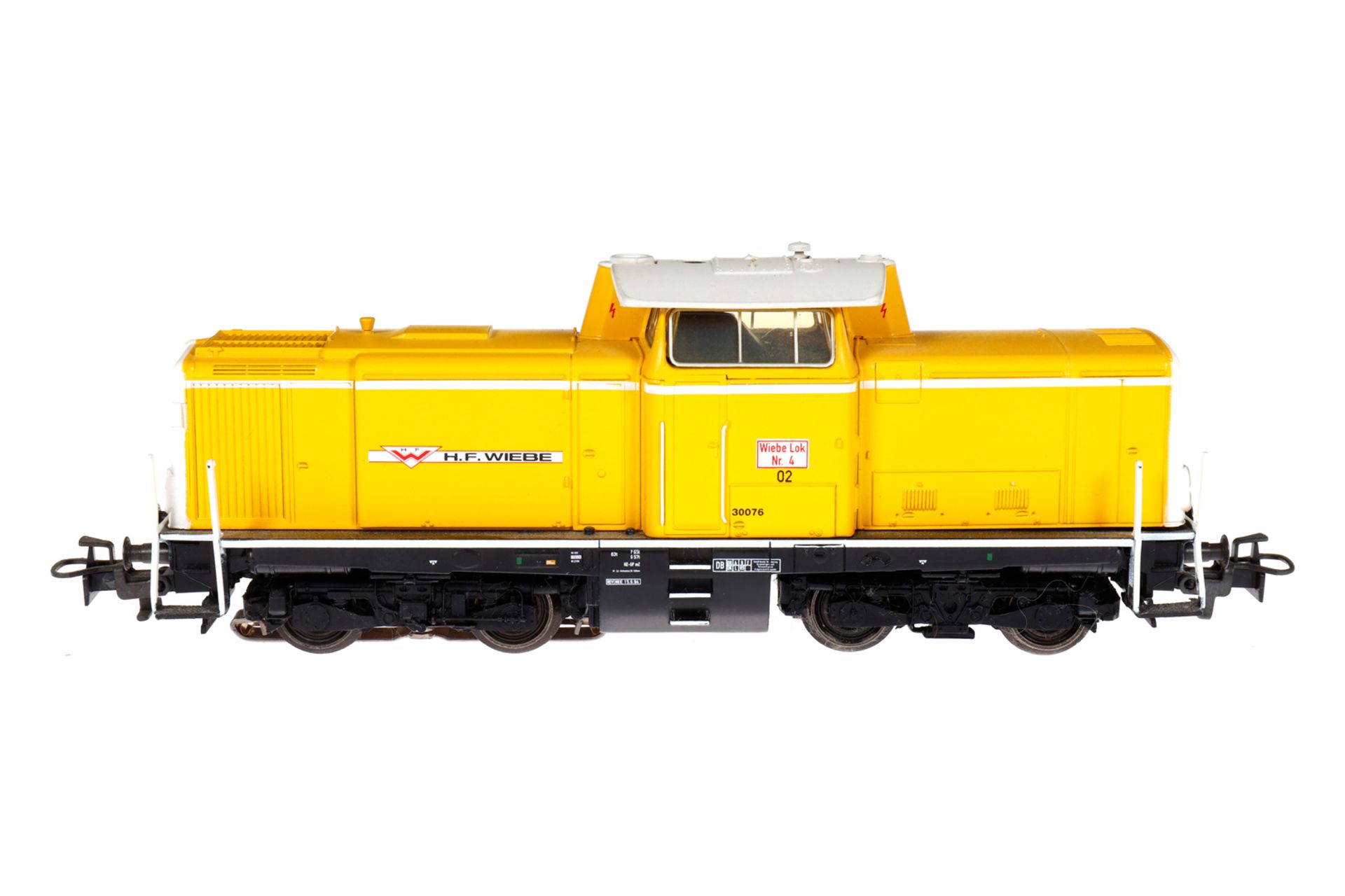 Märklin Diesellok ”Wiebe 02”, Spur H0, gelb/weiß, Alterungsspuren, Z 2