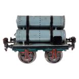 Märklin Gasröhrenwagen 1813, Spur 1, uralt, HL, LS und gealterter Lack, L 13, Z 3